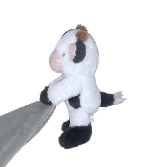 Mud Pie Cow Moo Moo Gray With Sound Lovey Security Blanket 14" X 13" - Picture 5 of 8